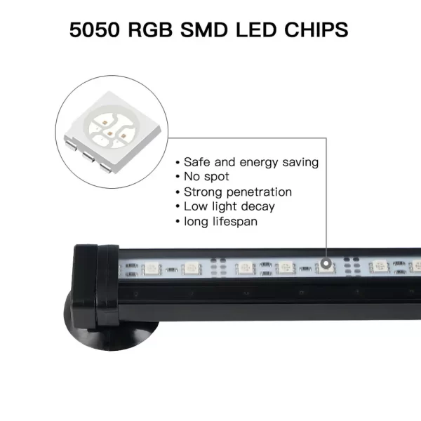 Aquarium Underwater Air Bubble LED Light Fish Tank RGB Submersible Lamp + Remote - Image 5