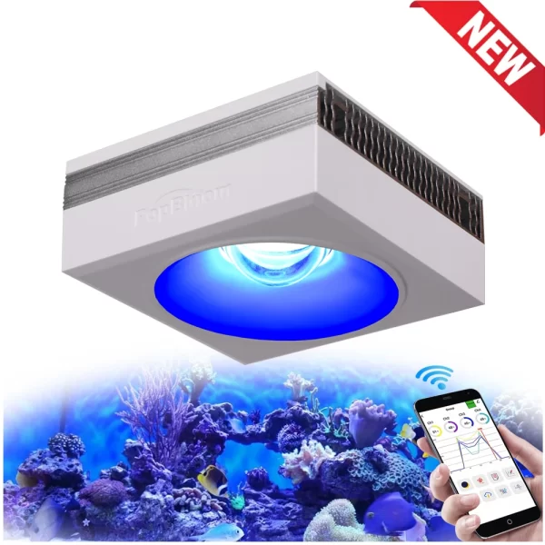 NEW PopBloom RL90 WiFi Led Aquarium Light Full Spectrum, Reef Light Aquarium Saltwater Coral Growing Marine Aquarium Tank Lamp - Image 7