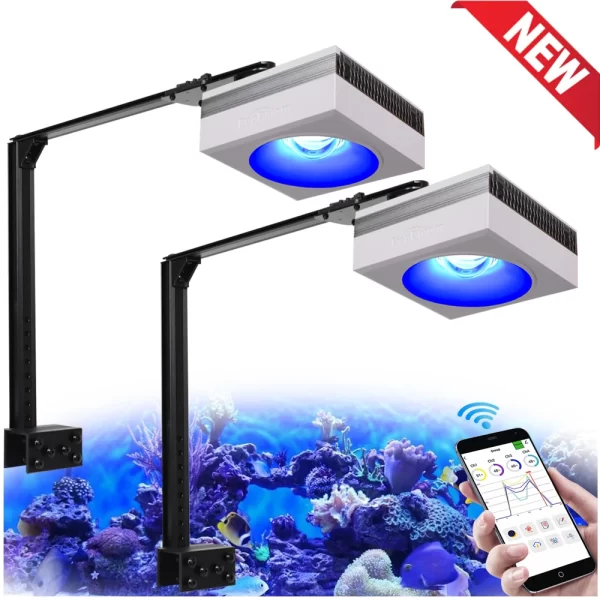 NEW PopBloom RL90 WiFi Led Aquarium Light Full Spectrum, Reef Light Aquarium Saltwater Coral Growing Marine Aquarium Tank Lamp - Image 12