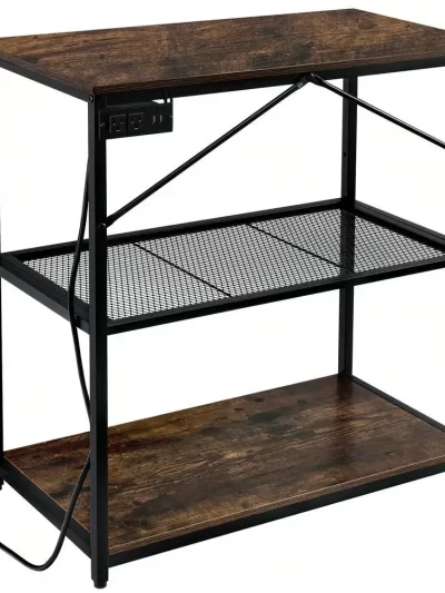 10-30 Gallon Adjustable Fish Tank Aquarium Stand with Charging Station