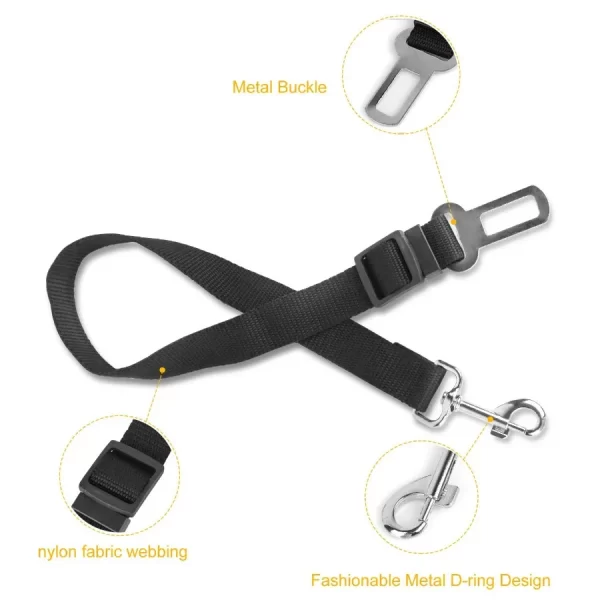 2Pcs Pet Dog Seat Belt Leash Adjustable Dog Cat Safety Leads - Image 3