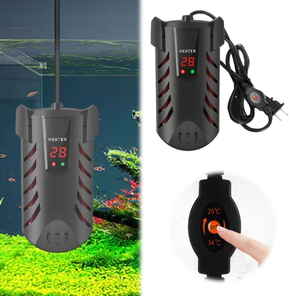Aquarium Water Heater with Suction Cup Fish Tank Explosion-Proof Heating Rod Dual Probe Temperature Adjustment - Image 6