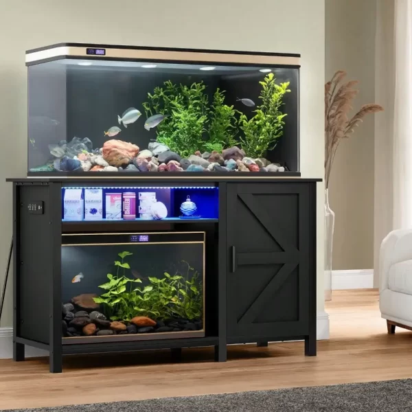 Heavy Duty Aquarium Stand for 55-75 Gallon Fish Tanks with Power Outlets - Image 6