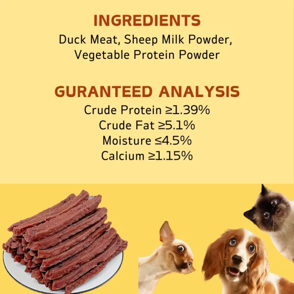 2-Pack Soft Chew Dog Treats For Small, Medium And Large Dogs, Dried Milk Chicken/Duck Sticks, Healthy - Image 5