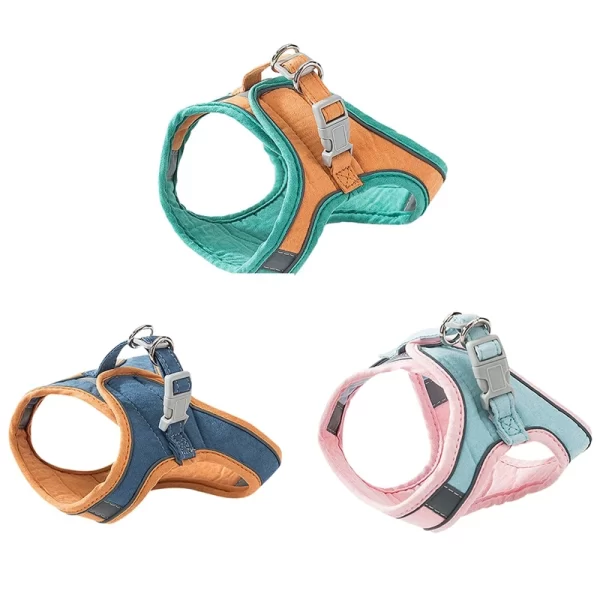 Harness Leash Set Breathable for Kittens Cats Small Dogs Harness With Reflective Strip - Image 2