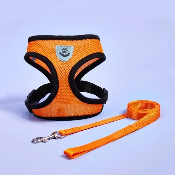 Dog/Cat Adjustable Harness Vest Walking Lead Leash For Puppy's Dogs Cats Polyester Harness For Small, Medium Dog and Cats - Image 9