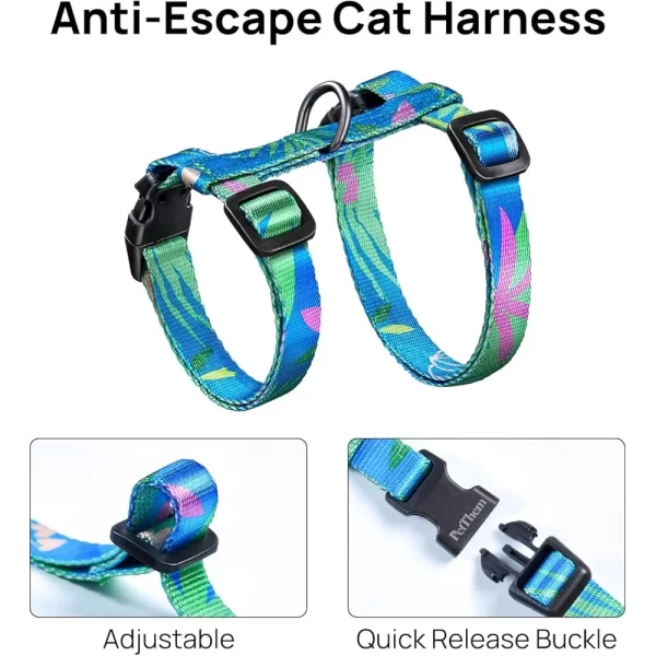 Adjustable Escape Proof Cat Harness and Leash Set Comfortable Lightweight Soft Breathable Safe Walking - Image 4