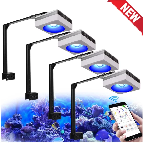 NEW PopBloom RL90 WiFi Led Aquarium Light Full Spectrum, Reef Light Aquarium Saltwater Coral Growing Marine Aquarium Tank Lamp - Image 13