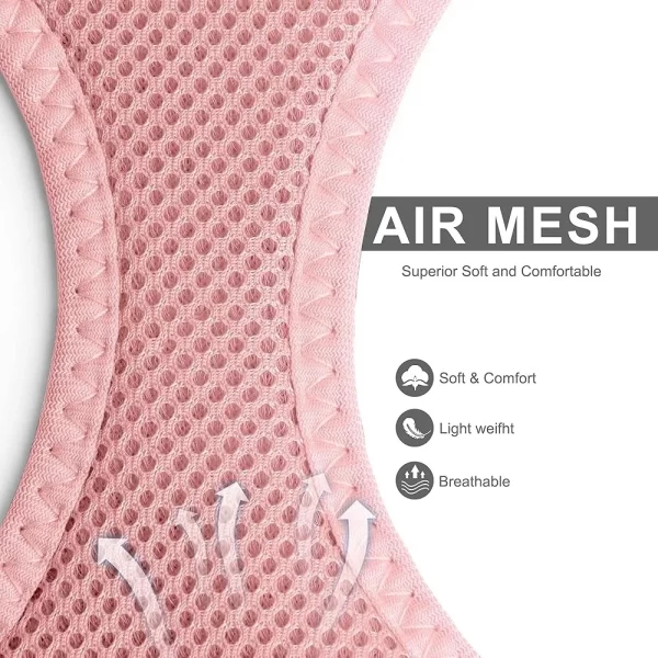 Adjustable Cat Harness Leash Set Escape Proof Soft Mesh Lightweight Breathable - Image 3