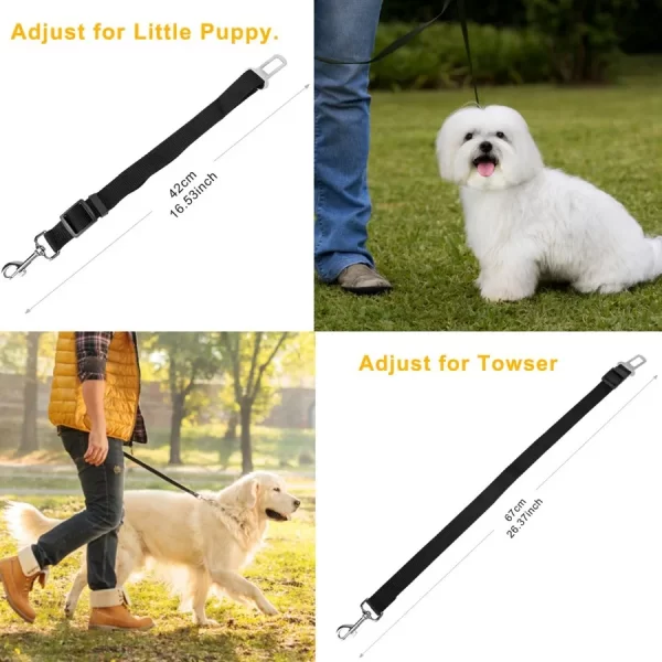 2Pcs Pet Dog Seat Belt Leash Adjustable Dog Cat Safety Leads - Image 7