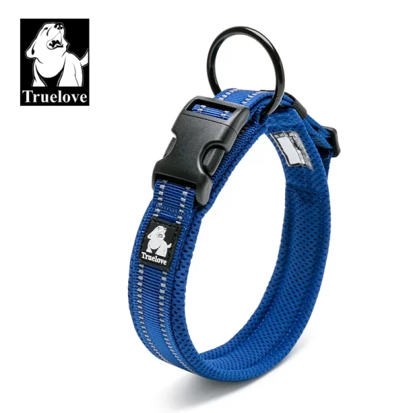 Truelove Dog Collar Nylon Adjustable Webbing Padded Soft Reflective Durable Heavy Duty - Image 8