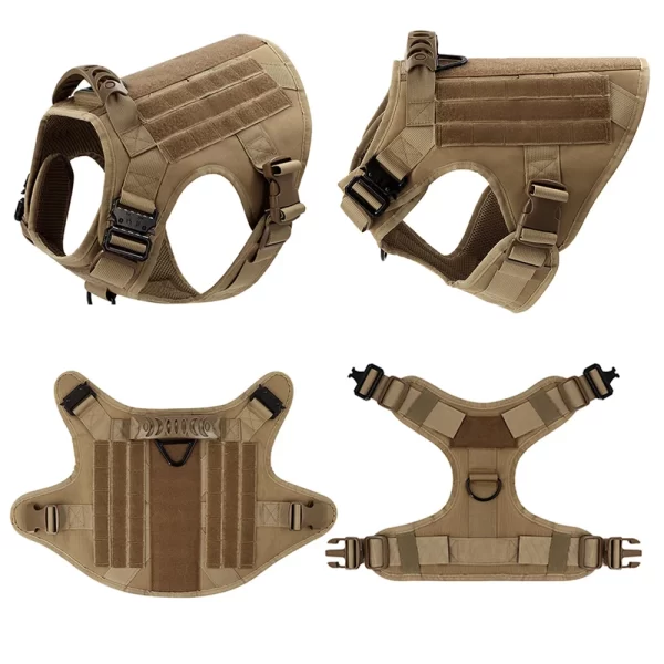 Military Dog Harness Leash Bags Set Pet Tactical Vest Harnesses Walking Training For Large Dogs - Image 3