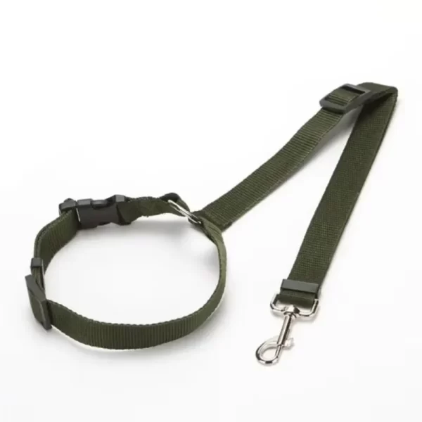 Solid Color Two-in-one Pet Car Seat Belt Nylon Lead Leash Backseat Safety Belt Adjustable Dog/Cat Harness Collar Pet Accessories - Image 7