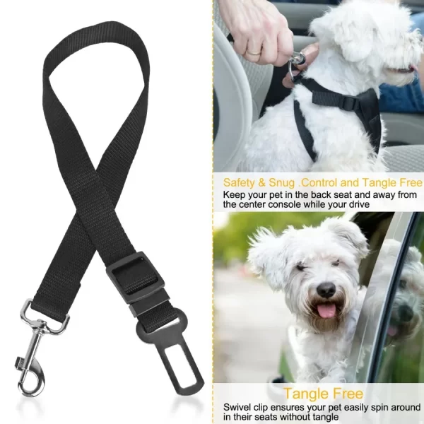 2Pcs Pet Dog Seat Belt Leash Adjustable Dog Cat Safety Leads - Image 5