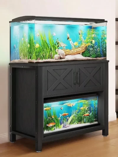 Metal Aquarium Stand Storage Cabinet for 40-50 Gallon Heavy Duty Fish Tank Stand