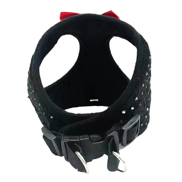 Bowknot Dog Vest Harness Chest Rope Set Harness and Leash Kit Adjustable Harness for Small Dogs Outdoor Walking - Image 3